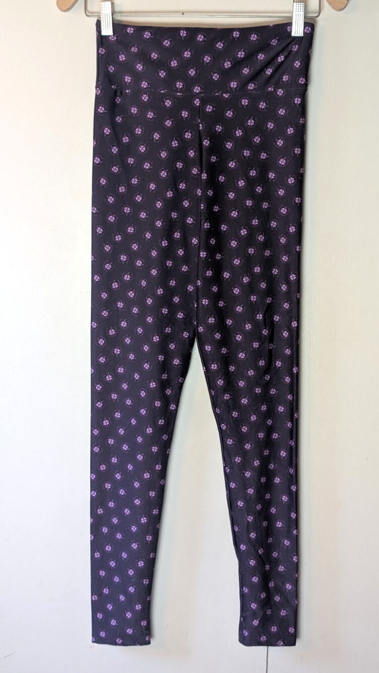Melt Fit Purple Shamrock Leggings Large